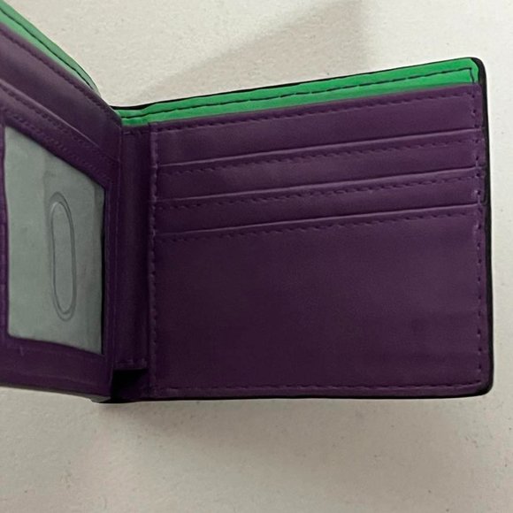 Batman Joker Pleather Wallet Bruce Wayne Penguin Jim Gordon Cat Woman DC Comic - Picture 4 of 8